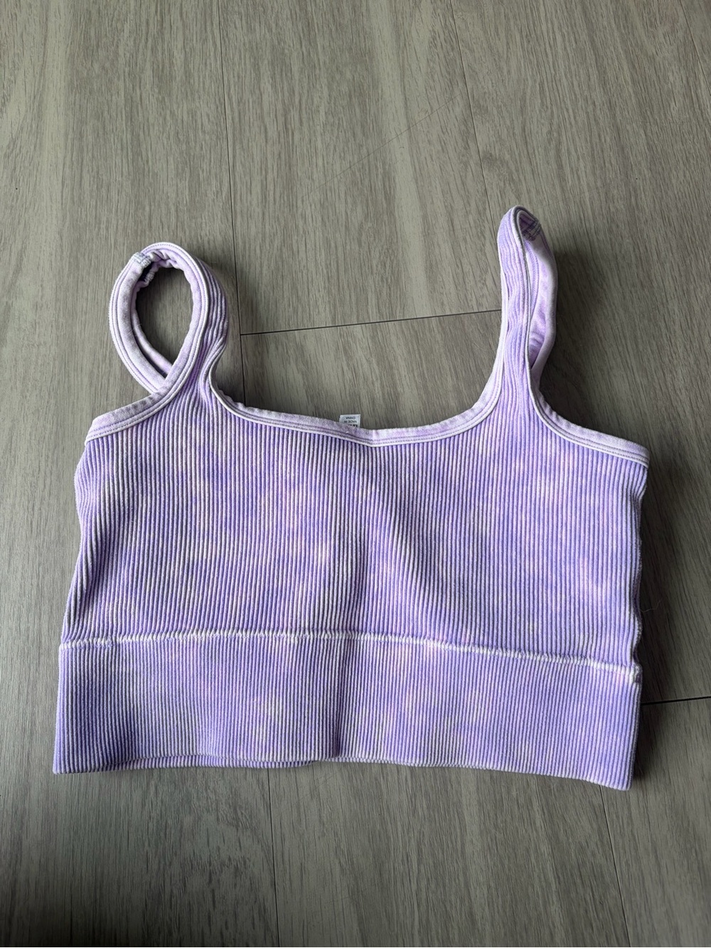 Zenana Outfitters Lavender Ribbed Crop Bralette - Picture 3 of 3